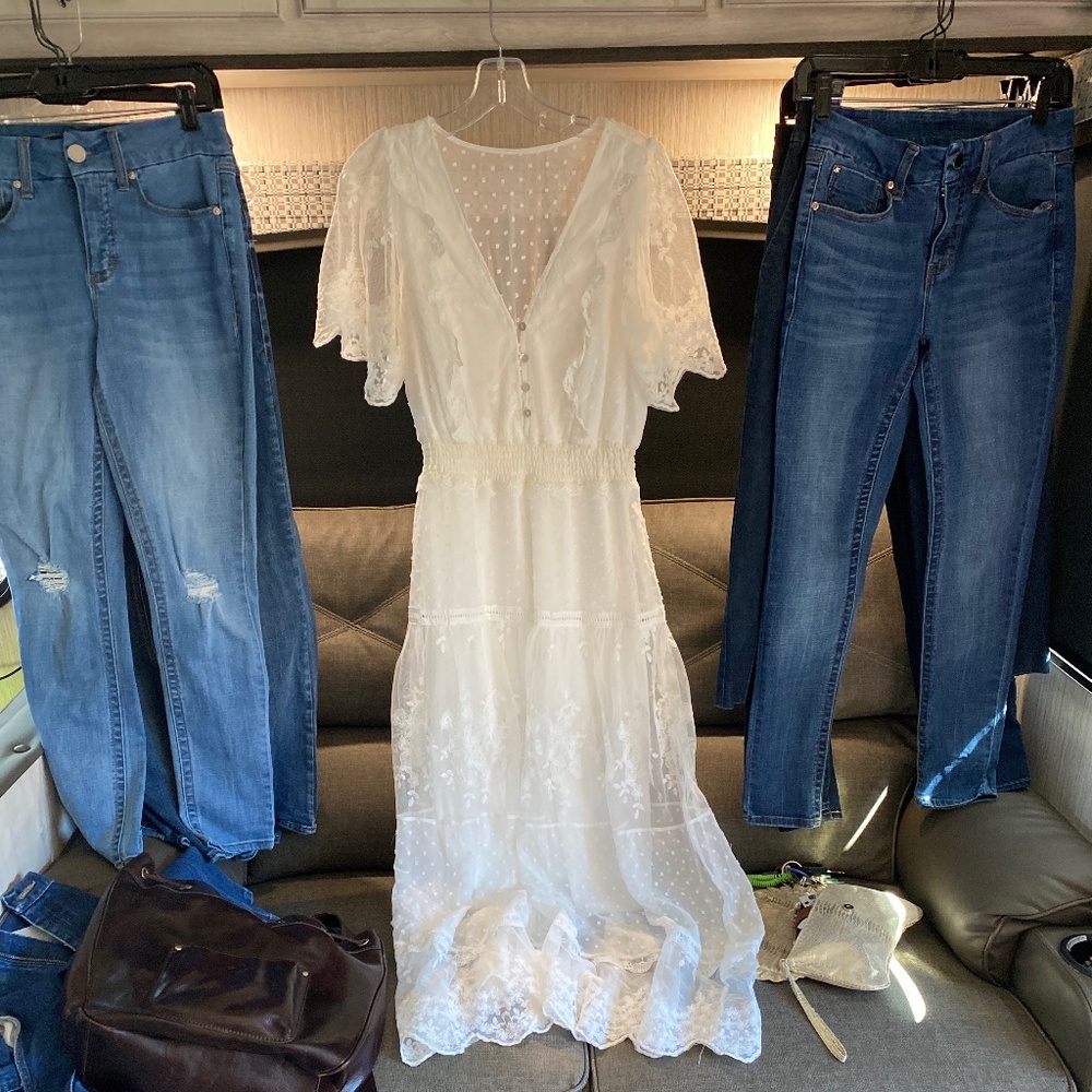 White drsss - size medium/ large
